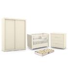 Dormitório Tutto New 2 Portas, Cômoda 4 Gavetas, Berço Com Ca