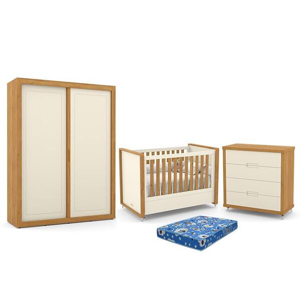 Dormitório Tutto New 2 Portas, Cômoda 4 Gavetas E Berço Com C