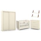 Dormitório Tutto New 2 Portas, Cômoda, Berço Com Capitonê E P