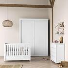 Dormitório Tutto New 2 Portas, Cômoda, Berço Com Colchão E Pr