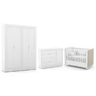 Dormitório Tutto New 4 Portas, Cômoda 1 Porta, Berço Com Capi