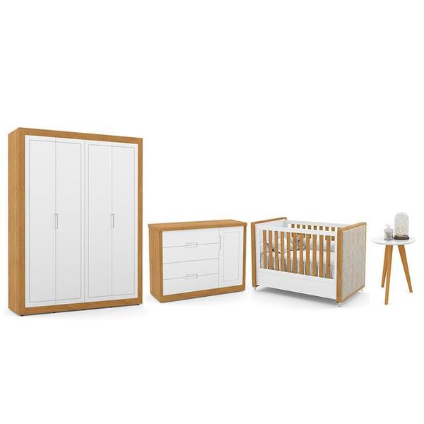 Dormitório Tutto New 4 Portas, Cômoda 1 Porta, Berço Com Capi