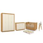 Dormitório Tutto New 4 Portas, Cômoda 1 Porta, Berço Com Colc