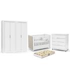 Dormitório Tutto New 4 Portas, Cômoda 4 Gavetas E Berço Com C