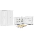 Dormitório Tutto New 4 Portas, Cômoda 4 Gavetas E Berço Com C