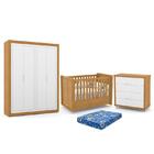 Dormitório Tutto New 4 Portas, Cômoda 4 Gavetas E Berço Com C