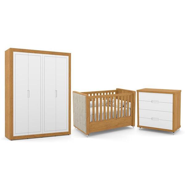Dormitório Tutto New 4 Portas, Cômoda 4 Gavetas E Berço Com C