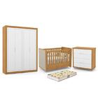 Dormitório Tutto New 4 Portas, Cômoda 4 Gavetas E Berço Com C