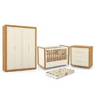 Dormitório Tutto New 4 Portas, Cômoda 4 Gavetas E Berço Com C