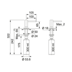 Dosador de Sabão Líquido Black Matte 250ML Franke
