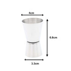 Dosador Duplo Inox 30/60 Ml Drink Vodka Gin Cachaça Whisky Ba