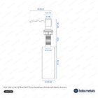 Dosador Para Detergente Embutido Inox 500 Ml (basic Escovado)