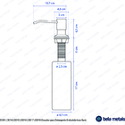 Dosador Para Detergente Embutido Inox 500 Ml (basic Rosé Gold
