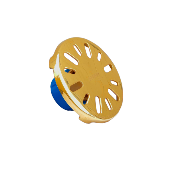 Dreno Redondo Vazado Spa Maxx Ouro Gold 50mm Inox 316 Ouro 24