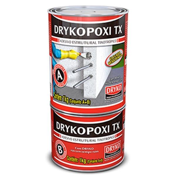 Drykopoxi Adesivo Estrutural Dryko Tx Tixotropico, Base + End