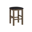 Duas Banquetas Estofadas Em Madeira Maciça Ameixa Negra