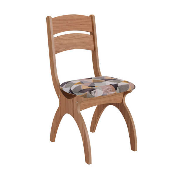 Duas Cadeiras Estofadas Ca34 Dlc Freijó E Havana