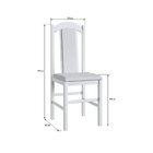 Duas Cadeiras Para Sala De Jantar Madeira Maciça 500 Branco