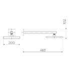 Ducha 1 Jato Quadrado Heaven q200 Cobre Polido Docol