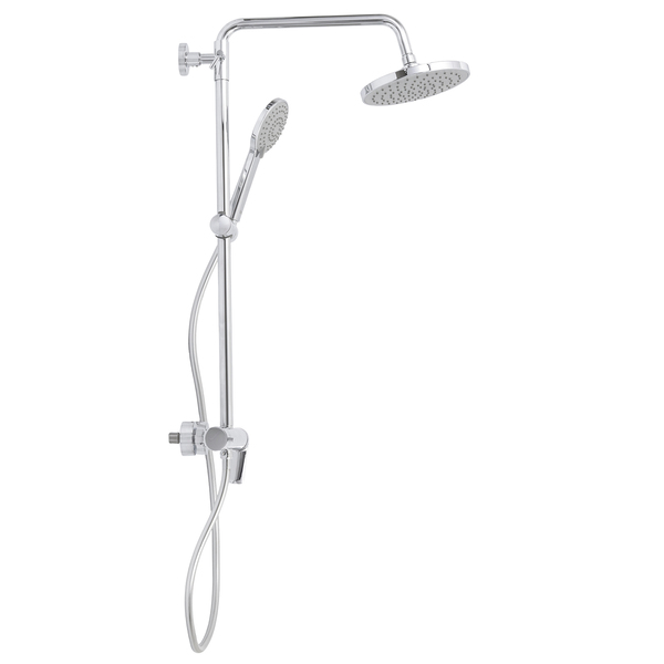 Ducha 3 Jatos Redonda com Coluna Monocomando Parede Cromada Vega Roca