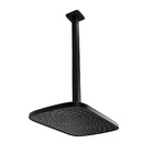 Ducha Abs Black 30x20 Cm Retangular C/ Cano De Teto 40 Cm