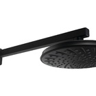 Ducha Abs Redonda Black Flatt C/ Suporte Quadrado De Parede D