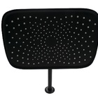 Ducha Abs Retangular 30x20 Cm Preto Matte Com Cano Parede