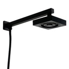 Ducha Autolimpante Black Em Abs Com Cano Quadrado De Parede C