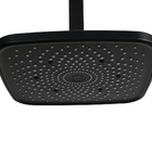 Ducha Black 21 Cm Abs Quadrada C/ Braço De Teto De 40 Cm