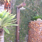 Ducha Cascata Aluminio Polido ´´6´´ Com Braço De Chuveiro ( 4