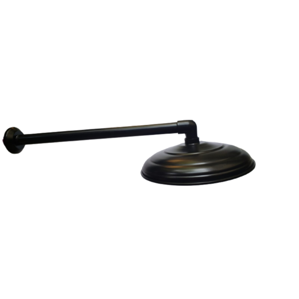 Ducha Cascata Redonda em Aluminio Polido Black Piano De 10 Po