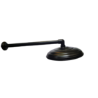 Ducha Cascata Redonda em Aluminio Polido Black Piano De 10 Po