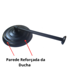 Ducha Cascata Redonda em Aluminio Polido Black Piano De 12 Po