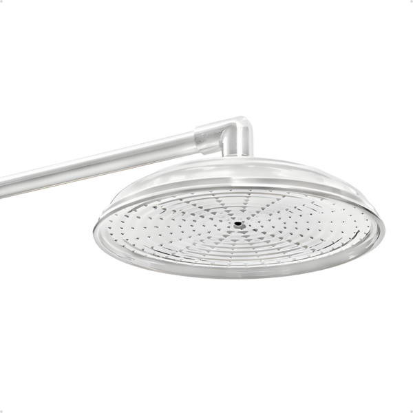 Ducha Cascata Redonda em Aluminio Polido de 10 Polegadas Pare