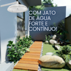 Ducha Cascata Redonda em Aluminio Polido de 10 Polegadas Pare