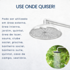 Ducha Cascata Redonda em Aluminio Polido de 10 Polegadas Pare