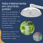 Ducha Cascata Redonda em Aluminio Polido De 8 Polegadas Parede