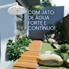 Ducha Cascata Redonda em Aluminio Polido De 8 Polegadas Parede