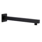 Ducha Chaveiro Inox 20x20 Preto Fosco Suporte Parede Quadrado