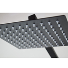 Ducha Chaveiro Inox 20x20 Preto Fosco Suporte Parede Quadrado
