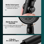 Ducha Chuveirinho De Mao Higienico Luxo 4 Modos Ajustavel Erg