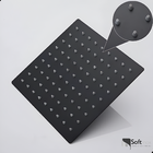 Ducha Chuveiro 20x20 De Teto Inox Com Braço 30 Cm  Preta