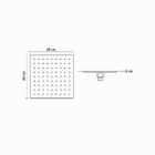 Ducha Chuveiro 20x20 De Teto Inox Com Braço 30 Cm Dourada