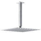 Ducha Chuveiro 20x20 Inox Prata Slim Suporte Teto Quadrado Lu
