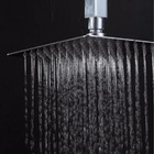 Ducha Chuveiro 20x20 Inox Prata Slim Suporte Teto Quadrado Lu