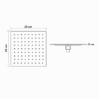 Ducha Chuveiro 20x20 Slim Inox C/braço 40 Cm Solar Gás Rose