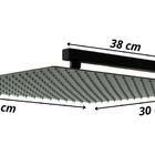 Ducha Chuveiro 30x30cm Preta De Metal Quadrada Inox Fosco A G
