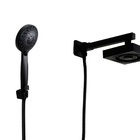 Ducha Chuveiro Abs Autolimpante Preto Com Chuveirinho De Mão