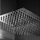 Ducha Chuveiro Cromado Quadrado 20x20 Completa Com Desviador