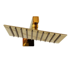 Ducha Chuveiro Dourado Slim Quadrado 20x20 Suporte Parede Ban